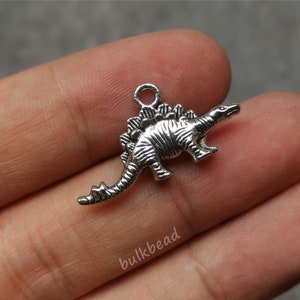 Dinosaur Charm Antique Silver Tone For Jewelry Making