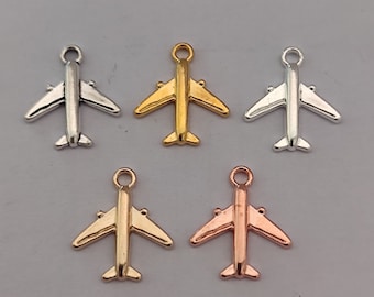 Jet Plane Fighter Airplane 3D 925 Solid Sterling Silver Charm Pendant USA MADE