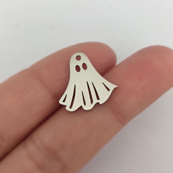Ghost Charm Gold Plated Stainless Steel For Halloween