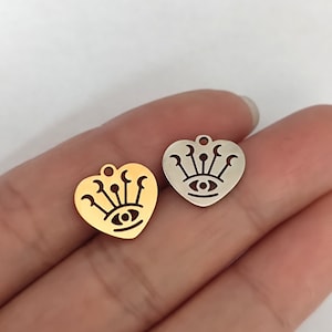 Heart Charm Stainless Steel For Jewelry Making