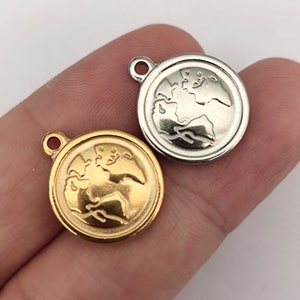Earth Map Charm vergoldet Edelstahl für Traveler