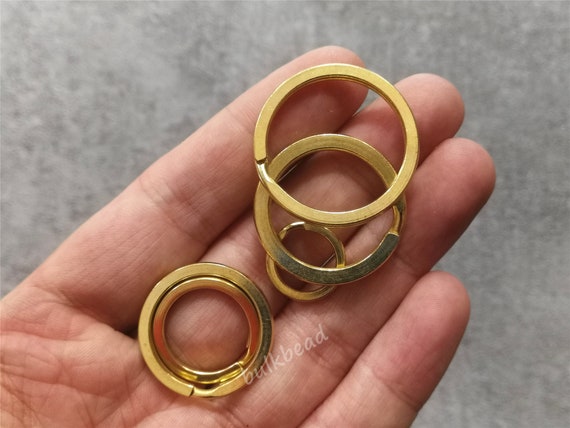 Keychain + Ring Flat 25mm Gold - DIY Gift Sets