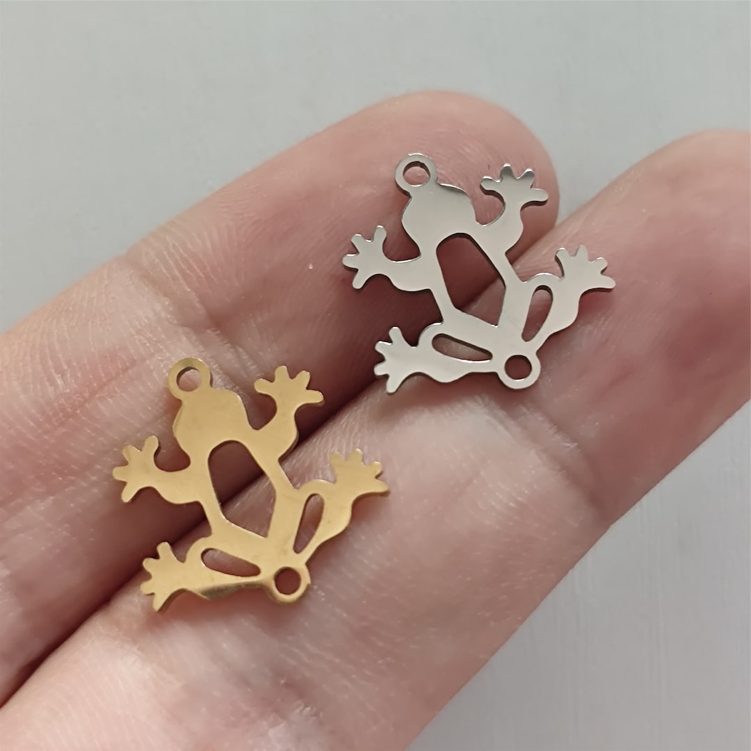 Frog Charm Connector Stainless Steel for Jewelry Making Etsy