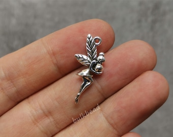 Flower Fairy Charm Antik Silber Ton Für Schmuckherstellung