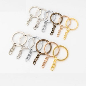 Wholesale SUNNYCLUE 1 Box 32Pcs 4 Sizes Spring Key Rings Key Ring