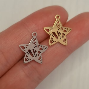 Five-pointed Star Charm Stainless Steel For Jewelry Making