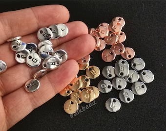 Silver Tone Alphabet Charm: Initial A-Z Add On (10mm)