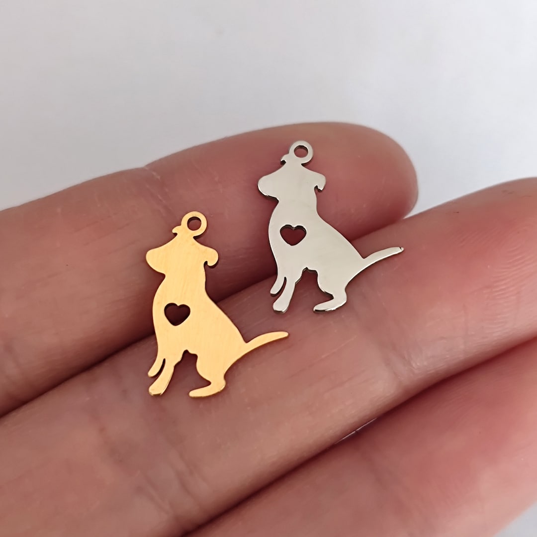 Dog Charm Stainless Steel for Jewelry Making