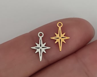 Tiny Star Charm - Stainless Steel Pendant