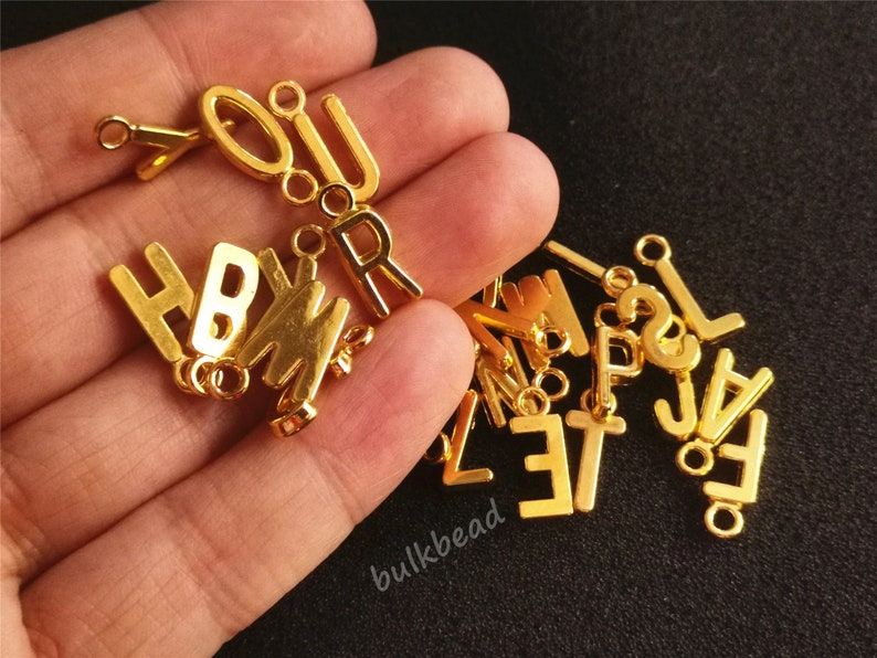 AZ Alphabet Charm Letter Charm Bulk Add on Initial Charm Etsy