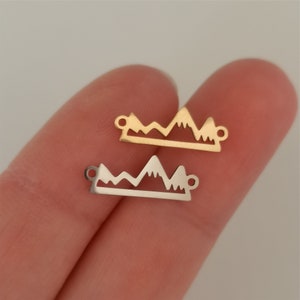 Mountain Range Charm Stainless Steel For Necklace Bracelet