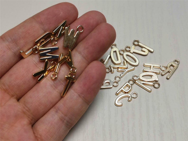 AZ Alphabet Charm Letter Charm Bulk Add on Initial Charm Etsy