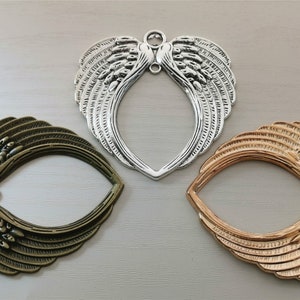 Huge Angel Wing Pendant 2 Holes For Jewelry Making