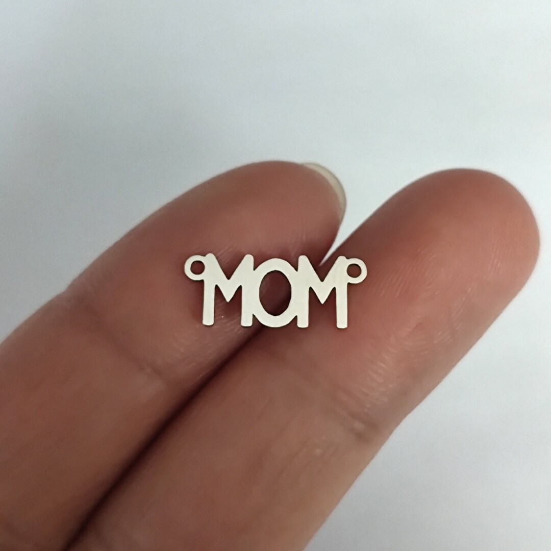 Love Mom Words Charm Stainless Steel for Mother's Day Bracelet - Etsy
