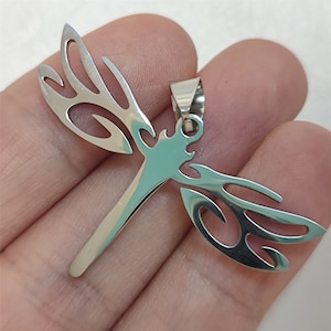Large Dragonfly Pendant Stainless Steel For Jewelry Making