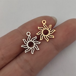 Sunshine Sun Charm Gold Plated Stainless Steel