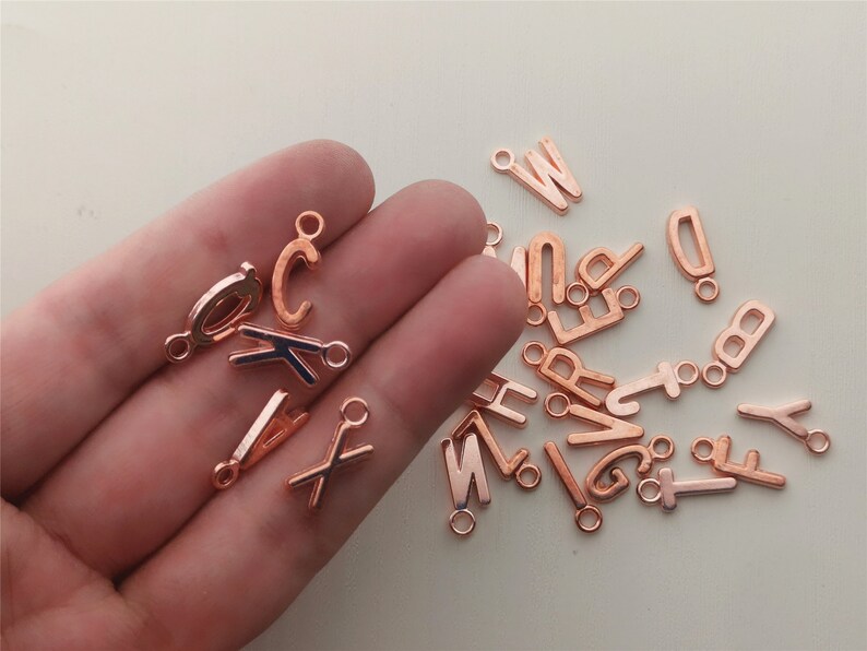 AZ Alphabet Charm Letter Charm Bulk Add on Initial Charm Etsy