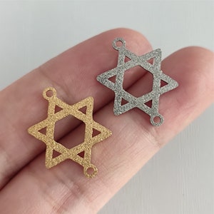 Star Of David Charm Stainless Steel For Jewelry Making