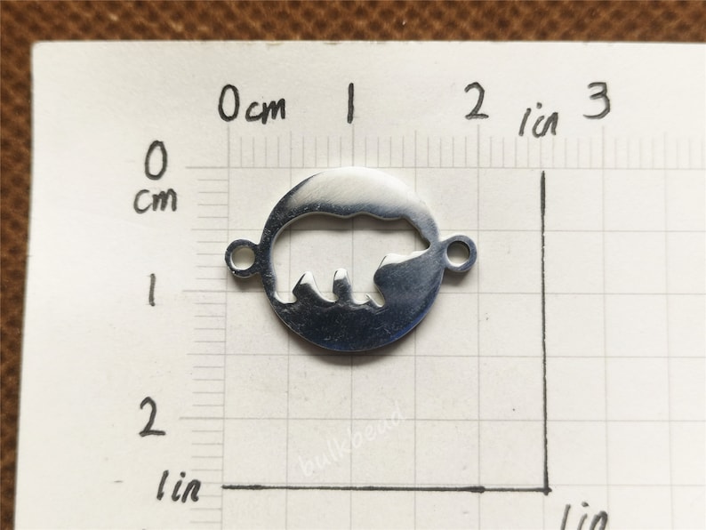 Stainless Steel Bear Connector Titanium Bear Connector Small Animal Necklace Bracelet Earring Connector lc290 Bulk Bear Connector Set