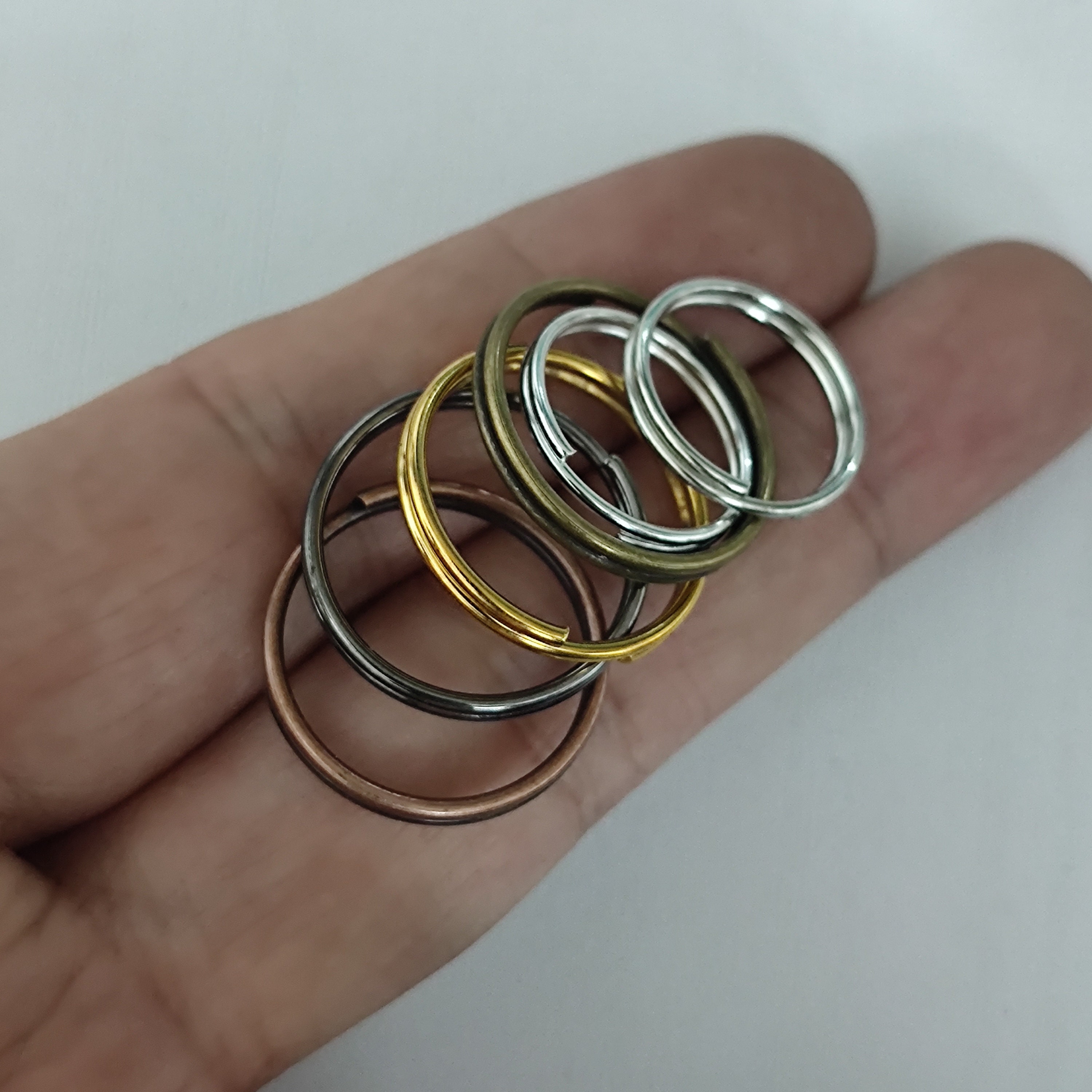 Silver Keychain Rings, 10 20 50 100 Pcs Key Rings With Chain, Bulk 20mm Key  Chain Ring With Attached Chain, Split Rings Key Rings 0.79 Inch 