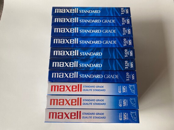 Cassette Vhs vierge, cassette Vhs, cassette vidéo Maxell, bande vidéo, cassette  magnétoscope, cassette de bande vintage, T-120 VHS, bande vidéo vierge -   Canada