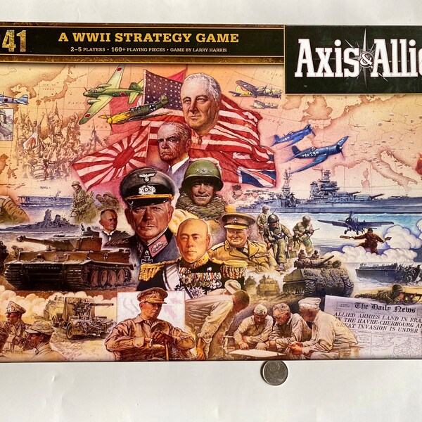 Axis and Allies Board Game INCOMPLETE, World War 2 Board Game REPLACEMENT PIECES, World War Two Strategy Game, War Board Game, Old War Game