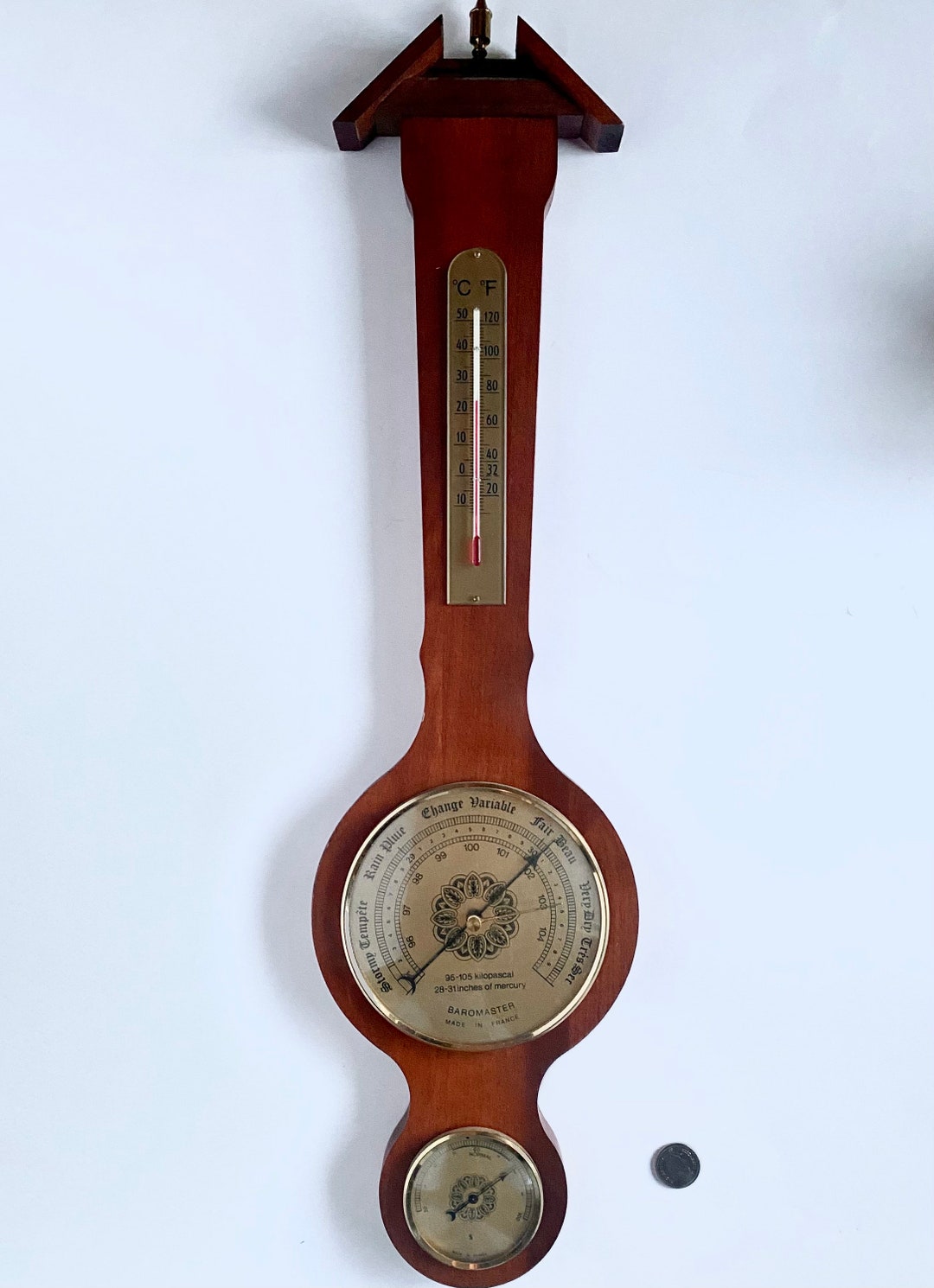 Vintage Large Weather Station, Baromaster Weather Station, Supersized