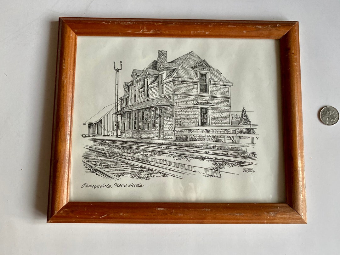 Vintage Canadian Art, Canadian Railroad Landmark Series Print