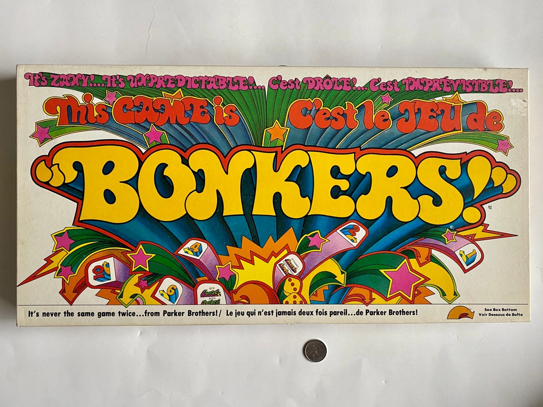 Vintage the Game is Bonkers Board Game COMPLETE, 1970s Board Game