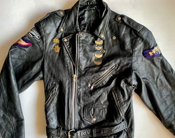 Vintage HD Leather Jacket, Authentic HD Clothing, Leather Bikers Jacket, Genuine HD Bikers Jacket