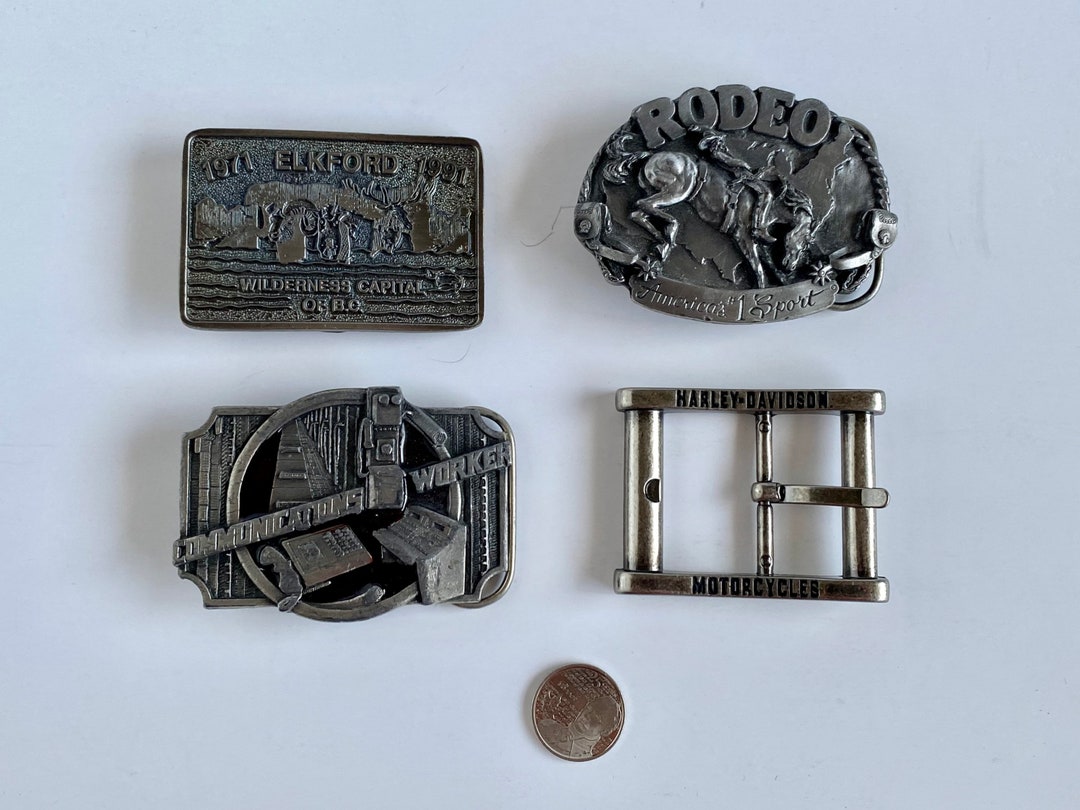Vintage Collectible Belt Buckles Elkford Belt Buckle Rodeo Etsy