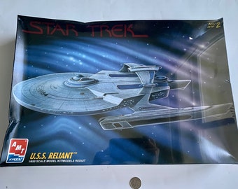 Brand New St Trek USS Reliant Model Kit, 1990s St Trek Snap Assembly Model Kit, St Trek Space Ship Model Kit, 1/650 Scale Model Kit