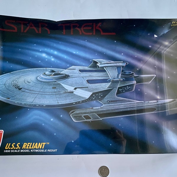 Brand New St Trek USS Reliant Model Kit, 1990s St Trek Snap Assembly Model Kit, St Trek Space Ship Model Kit, 1/650 Scale Model Kit