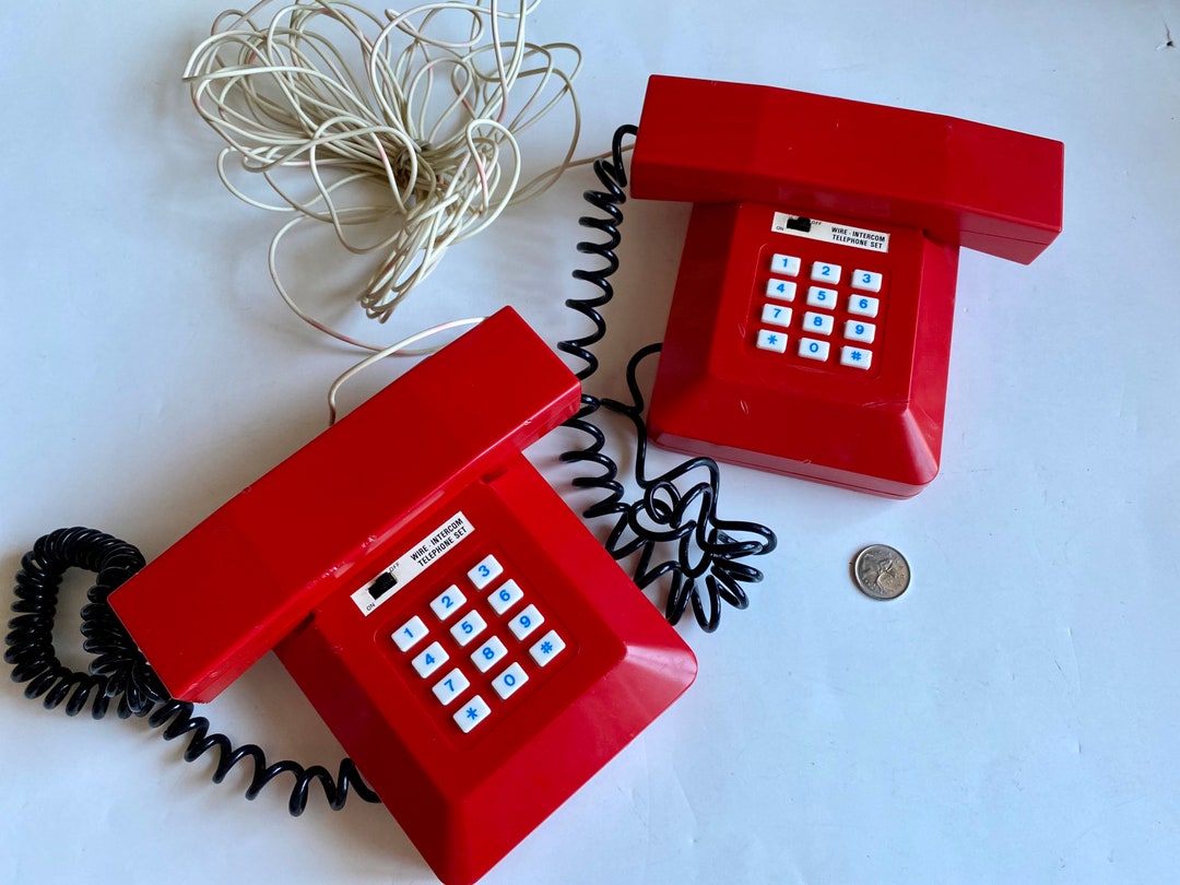 Vintage Wired Telephone Set NOT TESTED, Old Telephone