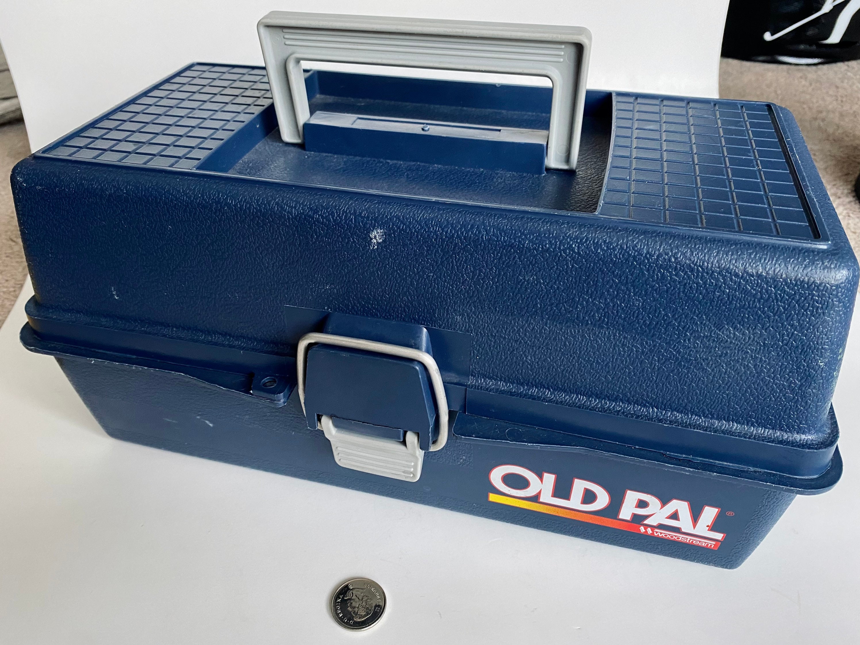 Vintage Tackle Box, Vintage Old Pal Box, Vintage Tool Box, Plastic