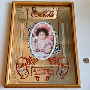 Vintage Coca Cola Mirror, Soft Drink, Advertising Vintage Coca Cola Mirror, Soft Drink, Advertising