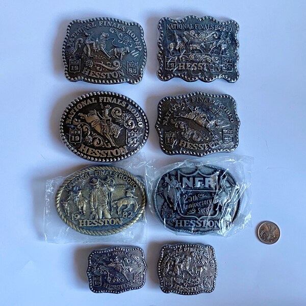 Vintage Rodeo Belt Buckles, Collectible Rodeo Belt Buckle, National Rodeo Finals Souvenir Buckle, Rodeo Cowboy Buckle, Kids Rodeo Buckles