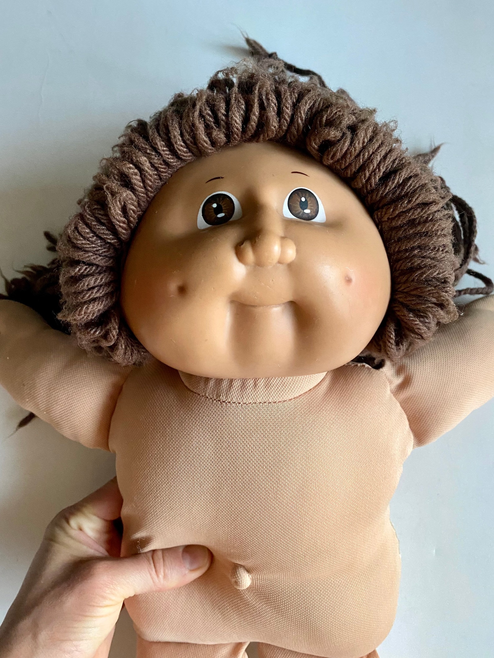 Vintage Mexican Cabbage Patch Kids Doll, Hispanic 1982 Cabbage Patch Doll W/ Dark Brown Hair and