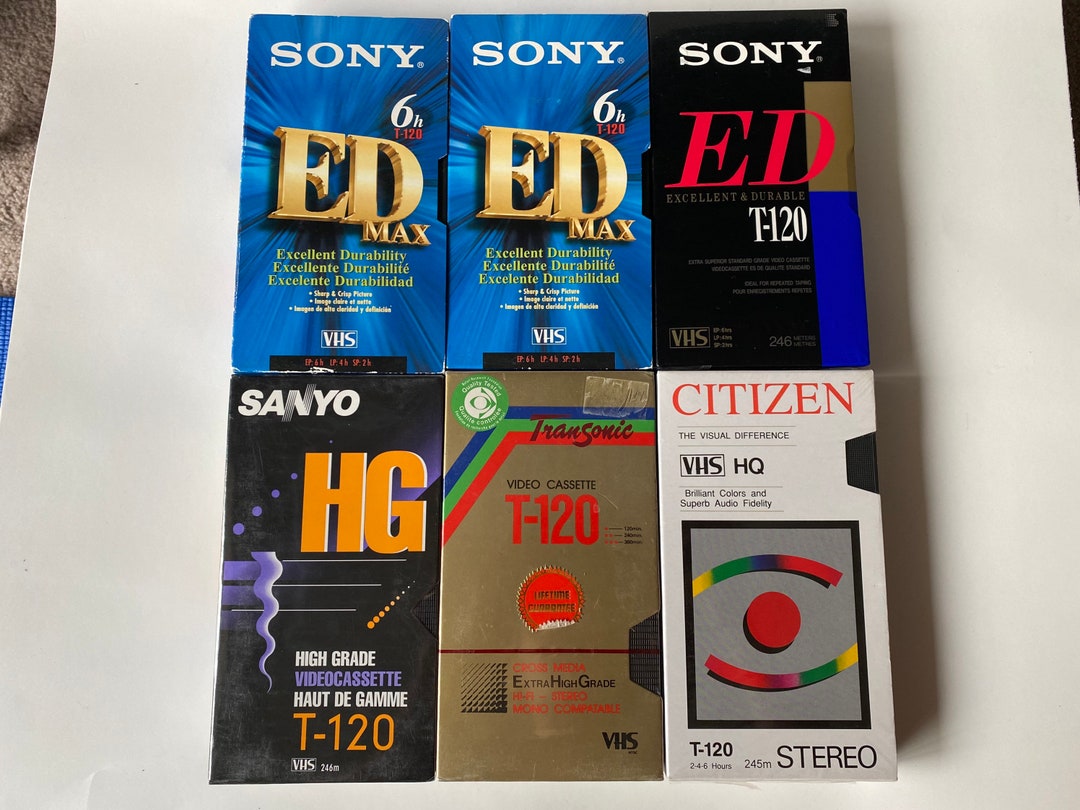 Blank Vhs Cassette, Vhs Cassette, Sony Video Tape Cassette, VCR Cassette,  Vintage Tape Cassette, T-120 VHS, Blank Videotape -  Sweden