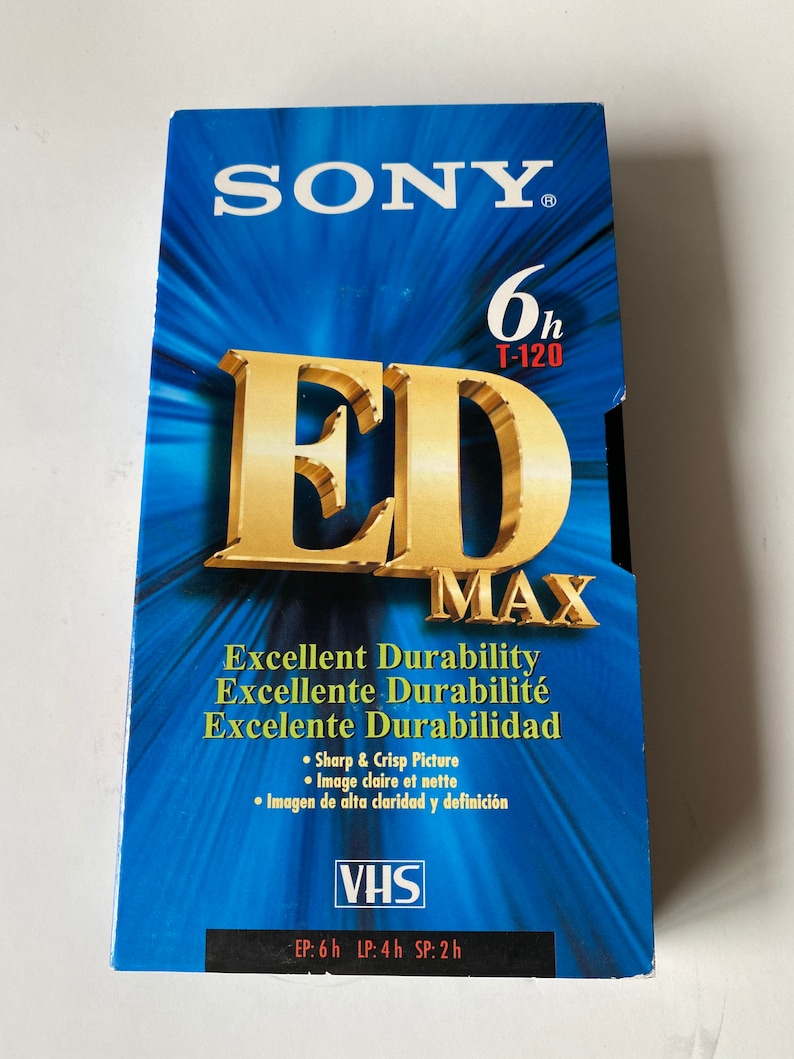 Blank Vhs Cassette Vhs Cassette Sony Video Tape Cassette Etsy