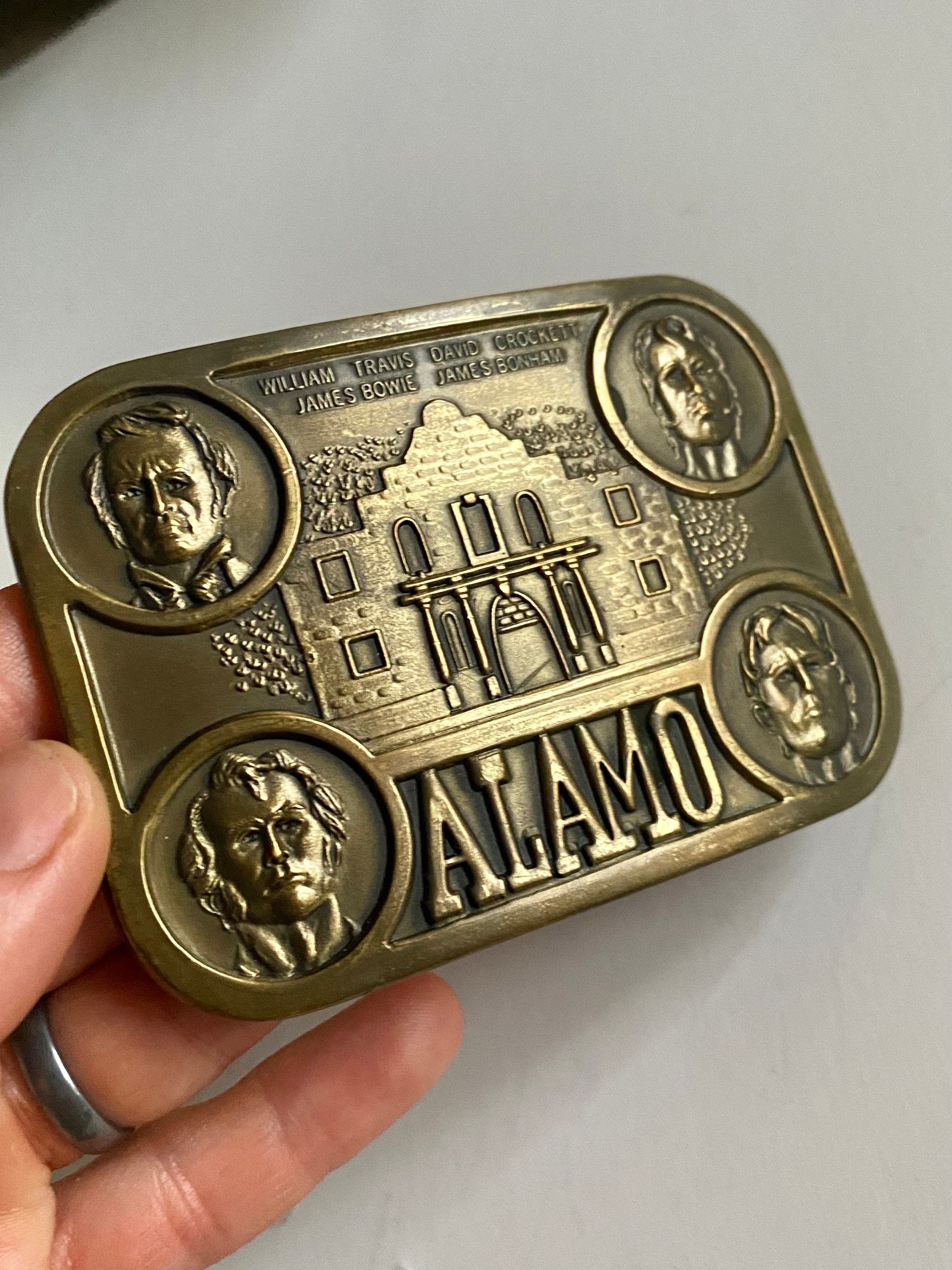 Vintage Collectible Belt Buckles, Alamo Belt Buckle, Alaska Buckle