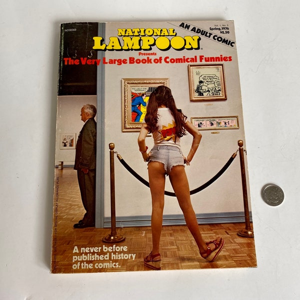 Vintage National Lampoon Magazine, Vintage Adult Comic Magazine, 1970s Adult Magazines, Spring 1976 Magazine, Book of Comical Funnies