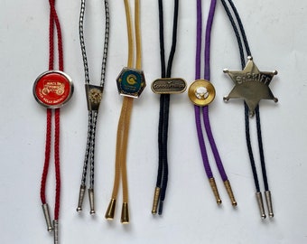 Vintage Rare Bolo Ties, Masonic Freemason Bolo Tie, Collectible Accessories, Sheriff Bolo, BPOE Bolo, Golf Club Bolo, Maclin Ford Bolo