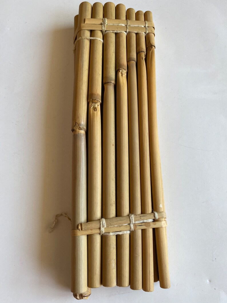 Vintage Native South American Pan Flute, Andean Pipe Double Row Flute