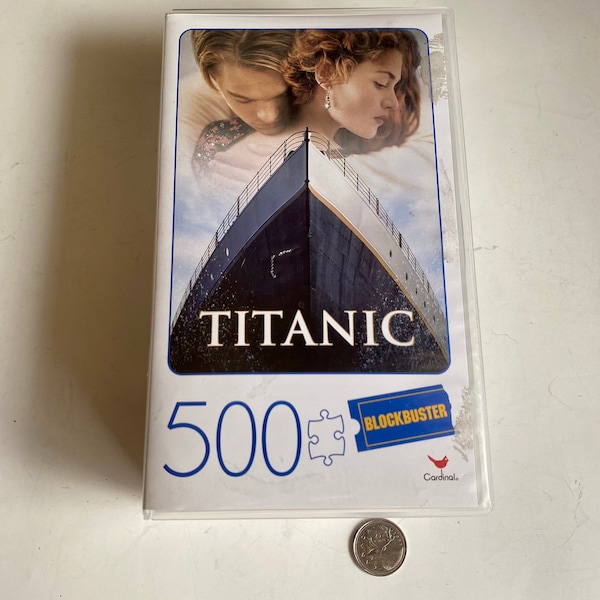 Titanic Blockbuster VHS Jigsaw Puzzle, Titanic Movie Memorabilia Puzzle, Titanic Movie Lover Gift, Titanic Movie Collectible Puzzle