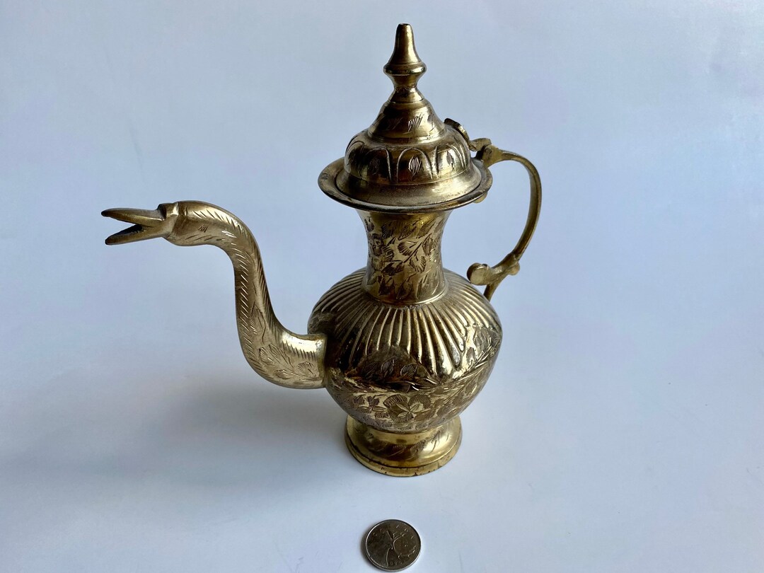 Vintage Indian Oil Pitcher Vintage Brass Decanter Indian Etsy