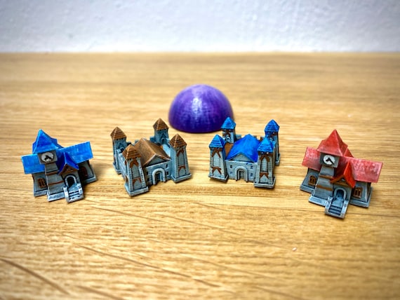 DIGITAL Town Hall and Castle stl files print ready for board games