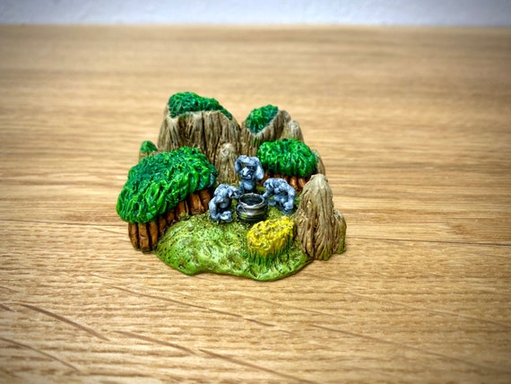 Stone trolls miniature for board games unpainted or painted