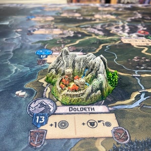 City miniature (#1) compatible with The Witcher Wild Hunt board game or others
