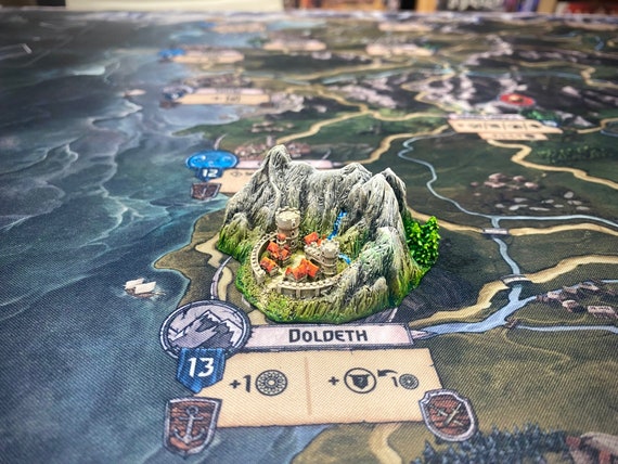 City miniature (#1) compatible with The Witcher Wild Hunt board game or others